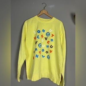 HARRY STYLES | Love On Tour | Yellow Crewneck | Large